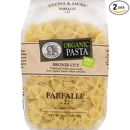 Organic Bronze-Cut Farfalle Pasta - 4 Pack