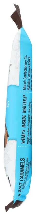 Marich Dark Chocolate Salted Caramels 2.1 Ounce Bag (Pack of 12)