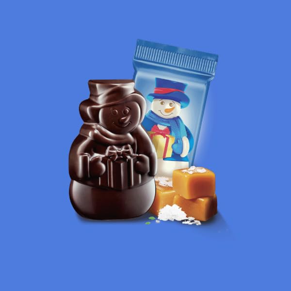 Ghirardelli Dark Chocolate Sea Salt Caramel Snowmen Large Bag Pack of Two - 5.8 oz Bags