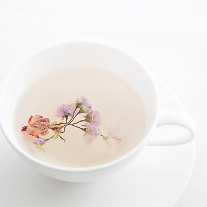 KKOKDAM Flower Loose Leaf Tea 20 Count - 100% Natural Edible Whole Dried Flowers (Cherry Blossom)