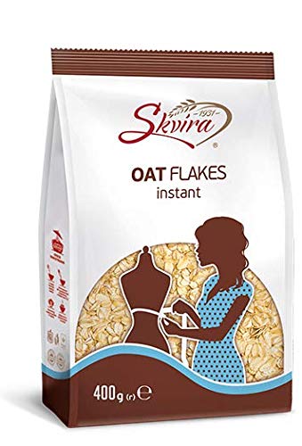 Skvira Oat Flakes Instant GMO Free No Added Sugar Halal Certificate 400 gr / 14.12 OZ (9 Pack)