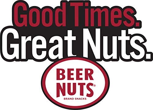 BEER NUTS Original Peanuts - Travel Size Sweet &amp Salty Bar Nuts - Gluten Free Kosher Low Sodium Peanut Snacks Made In The USA - 12oz Resealable Can (Pack of 3)