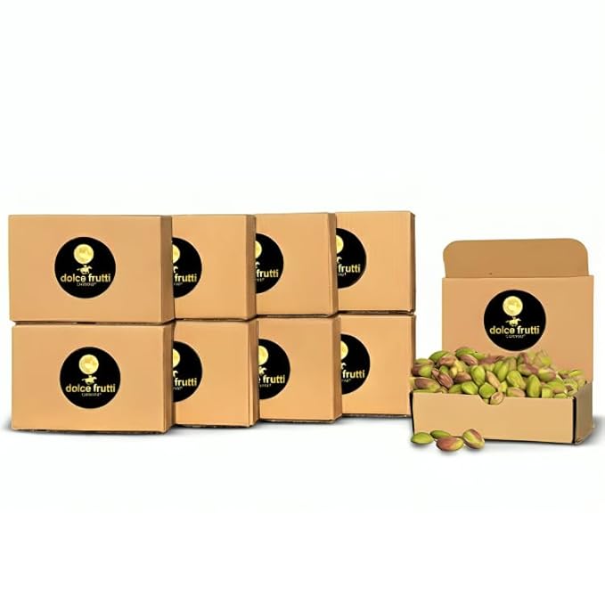 Dolce Frutti Raw Shelled Pistachios- 8 Lbs Organic No Shells Unsalted Kernels Non-GMO Crunchy Pistachio Nuts Healthy Snacks Perfect for Baking &amp Cooking