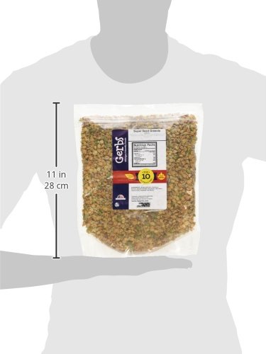 Gerbs Super 5 Seed Granola 2 LBS - Top 14 Food Allergy Free &amp Non GMO - Keto Safe &ampUnsulfured - Pumpkin Sunflower Chia Hemp Flax Seeds