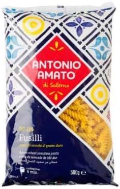 ANTONIO AMATO di Salerno - NO.114 Fusilli - (Pack of 5 5lb total weight) - pasta di semola di grano duro - durum wheat semolina pasta macaroni product - Authentic Italain Pasta - PRODUCT OF ITALY