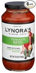Lynoras Tomato Basil Sauce 25 oz (Pack of 6)
