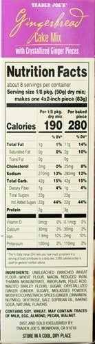 Trader Joe's Gingerbread Cake Baking Mix with Crystallized Ginger Pieces