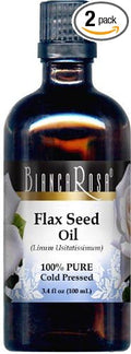 Flax Seed Oil - 100% Pure Cold Pressed (3.40 fl oz ZIN: 428134) - 2 Pack