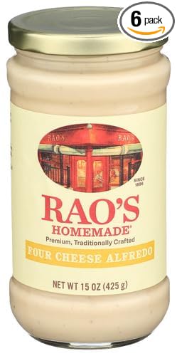 Raos Four Cheese Alfredo Sauce 15 oz (Pack of 6)