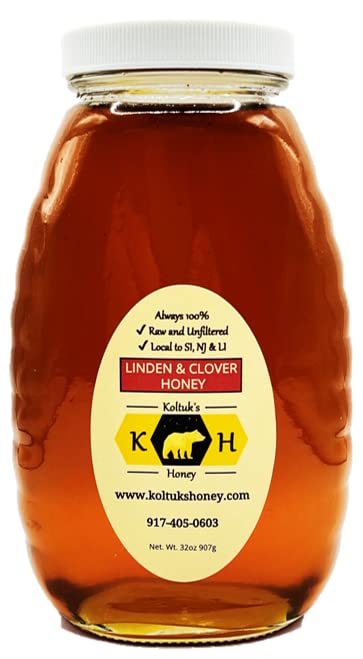 Local NY/NJ Linden &amp Clover Honey 32oz Farm Fresh