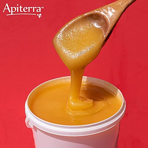 Apiterra - Raw Honey Bulk 8 lbs Bucket Unfiltered Unpasteurized 100% Pure and Natural Wildflower Raw Honey