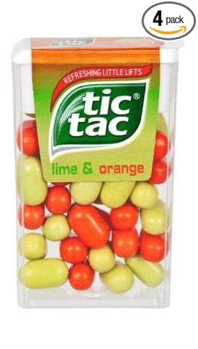 Tic Tac x4 (Lime &amp Orange 18g)