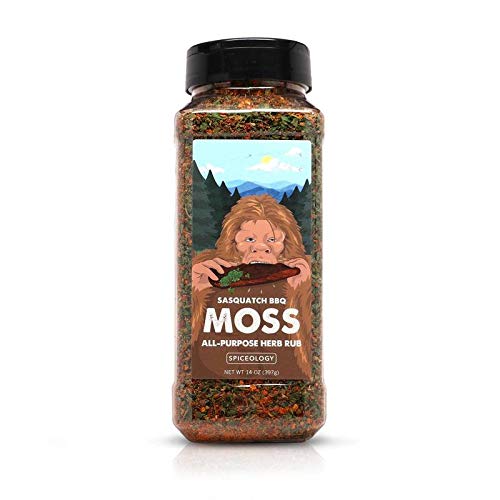 Spiceology &amp Sasquatch BBQ - Moss Seasoning - All-Purpose Herb Spice Rub - Use On: Pork fish Veggies Chicken Beef - Barbeque Rubs Spices and Seasonings - 14 oz