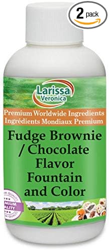 Fudge Brownie / Chocolate Flavor Fountain and Color (4 oz ZIN: 528149) - 2 Pack