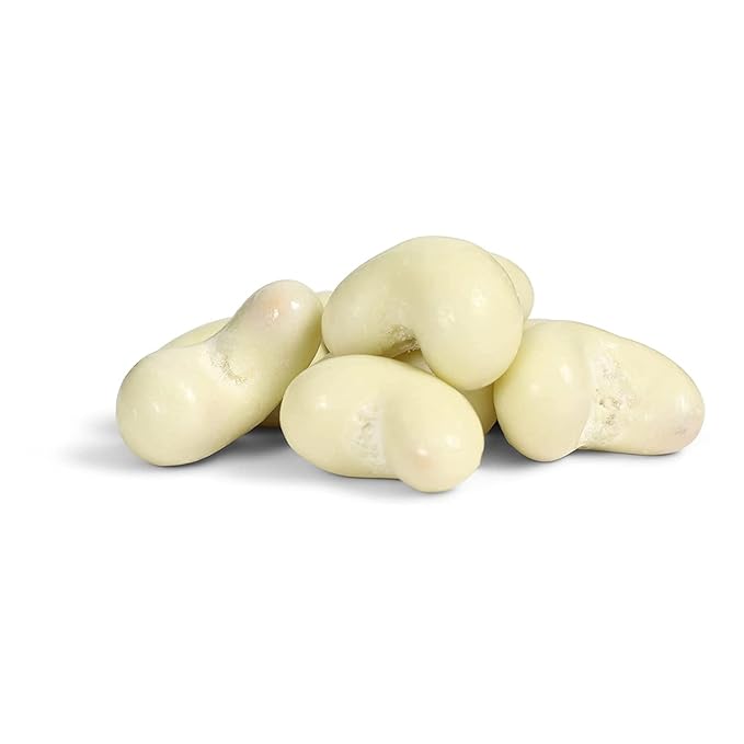 Gourmet White Chocolate Covered Cashews by Its Delish 1 lb (16 Oz) Bulk Bag | White Milk Chocolate Coated Cashew Nuts Kosher Dairy