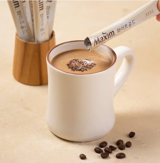 Maxim White Gold Instant Coffee Mix 1 Box 100 Sticks