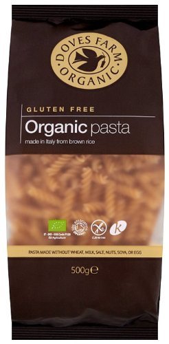 Doves Farm Organic Gluten Free Brown Rice Fusilli (500g) - Pack of 6