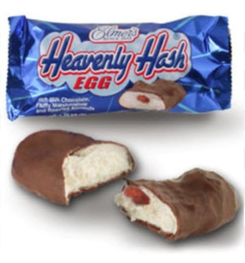 Elmerx Chocolate Easter Eggs Gold Brick with Pecans and Heavenly Hash with Marshmallow 12 Pack