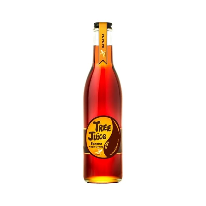 Tree Juice Banana Maple Syrup | All Natural Non GMO Vegan Gluten Free Vegetarian Paleo | 12 Ounce Bottle