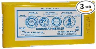 Menier Chocolate Dulce / Chocolate Bar for Hot Chocolate 7oz (Count of 3)