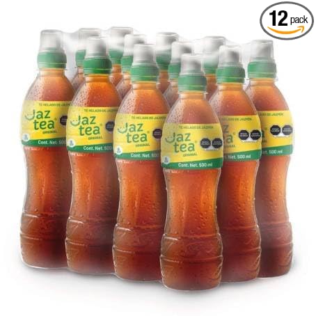 JAZ TEA EL SABOR ORIGINAL PAQUETE DE 12 BOTELLAS DE 500 ML 100% ORIGINAL FROM MEXICO