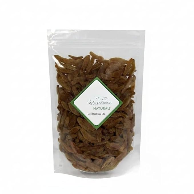 Organic Afghani Green Raisins Seedless | Afghan Golden Kishmish | Long Dry GrapesRich in Iron &amp Vitamin B Fibre &amp Potassium | Golden Kishmish | Dry Fruits - 250g