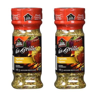 Club House La Grille Grilling Made Easy Vegetable Seasoning 148g/5.2oz 2-Pack {Imported from Canada}