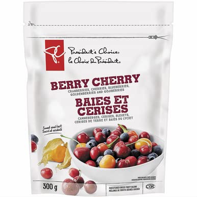 PC Berry Cherry Sweetened Dried Fruit Blend Various fruits 300g/10.6 oz Imported from Canada}