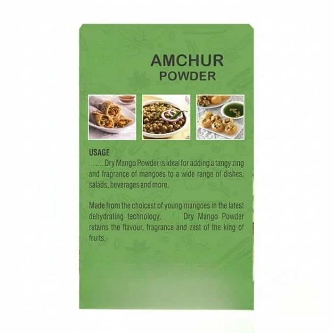 Amchur (Dry Mango) Powder For Healthy Delicious &amp Flavorful Cooking | Hygienically Packed | Easy to Cook | Ready to Cook Preservative Free - 50 gm