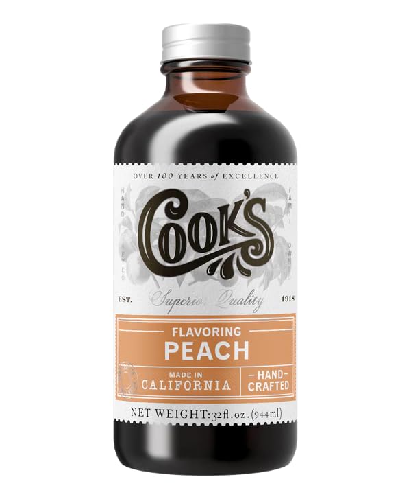 Cook's Peach Flavoring for Baking Preserves Ice Cream Jam Cakes 32oz