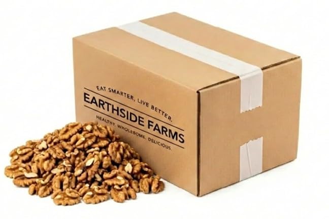 Dry Roasted California Walnut Halves &amp Pieces Unsalted Non-GMO Vegan Snack Bulk 35 lb (35 Pounds) Case for Baking Foodservice and Wholesale Use