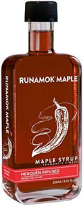 Runamok Maple Hot + Spicy Infused Maple Syrup - Authentic &amp Real Vermont Maple Syrup | Smoked Chili Pepper Infused | Great Spice For Any Meal Vinaigrettes Chicken &amp Waffles | 8.45 Fl Oz (250