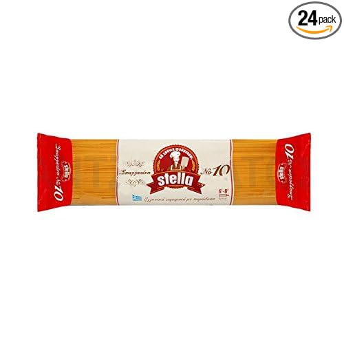 ( BOX ) 24 Pcs PASTA SPAGHETTI No 10 STELLA GREEK FROM GREECE ORIGINAL