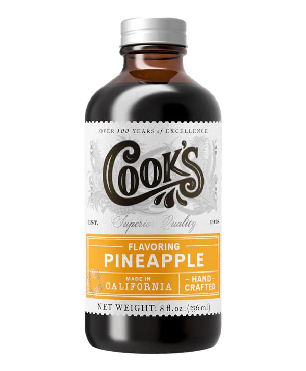 Cook's Pineapple Flavoring for Baking Candies Cakes Smoothies Beverages 8 oz