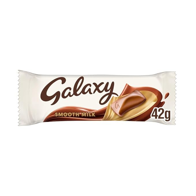 Galaxy Milk Chocolate Bar - 42g - Pack of 12 (42g x 12)