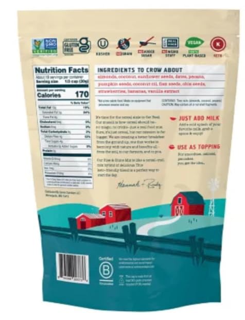 Seven Sundays Nut Granola Strawberry Banana Nut | Oat Protein Cereal 20oz