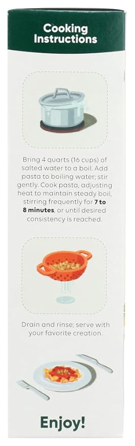 Chickapea Organic Chickpea and Red Lentil Pasta Spirals - Gluten-Free Vegan Protein Packed Rotini - 8 oz Each (Pack of 6)