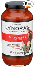 Lynoras Sauce Pasta Marinara 25 oz (Pack of 6)