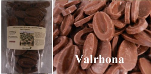 Valrhona 4658 Jivara 40% Milk Chocolate Baking Feves from OliveNation Creamy Melting Discs - 1/2 lb