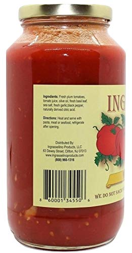INGRASSELINO Marinara Sauce CHEF MADE We Do Not Sacrifice On Quality Or Taste We Only Produce The Best! 3 Pack (24 oz)