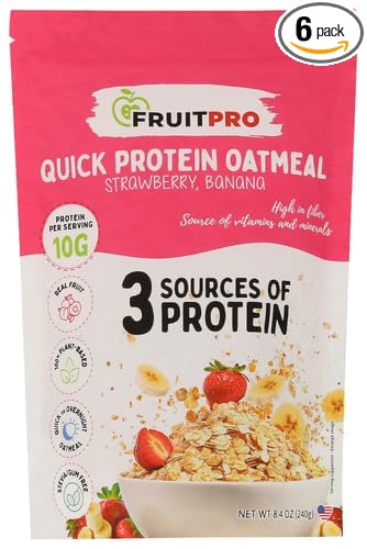 Fruitpro Oatmeal Protein Strawberry Banana 8.4 oz (Pack of 6)