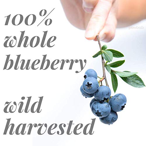 powbab Dried Wild Blueberries. 100% Whole Dried Blueberries No Sugar Added. No Sunflower Oil No Apple Juice Concentrate. Canada Grown. No Sulfites. Unsweetened Blueberries Keto. Gluten Free Vegan.
