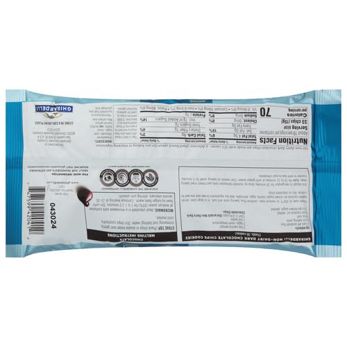 GHIRARDELLI Non-Dairy Dark Chocolate Chips for Baking Premium Baking Chips 10 OZ Bag (6 bags) (Pack of 6)