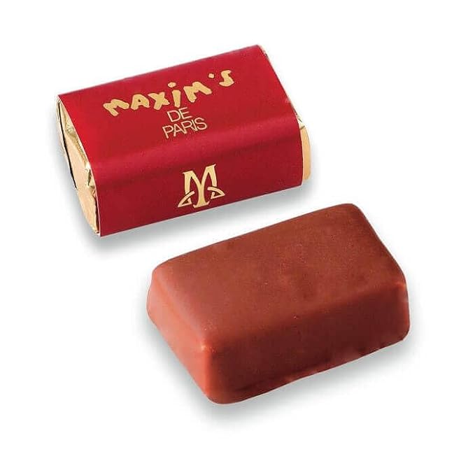 Maxim's de Paris 35 Count Gift Box - Dark &amp Milk French Chocolates Ganache Rocher Almond Praline Crepes Imported France Gourmet Assorted 195g