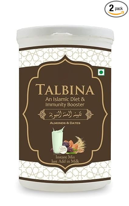 Tal-bina Instant Mix with Almond &amp Dates 300g(pack of 2) Immunity Booster Healthy Food For All Ages NO flavour &amp chemical added