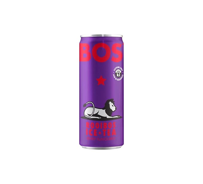 BOS Rooibos Iced Tea Berry | 24x (6x 10.1 oz Cans) | Organic Caffeine Free Naturally Sweet Antioxidant-Rich Herbal Red Rooibos Tea | From South Africa