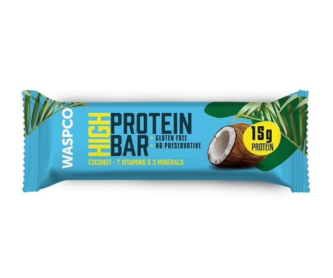 (12 Count) Protein Bars COCONUT Gluten Free with 15g Protein and 2g Sugar 50G