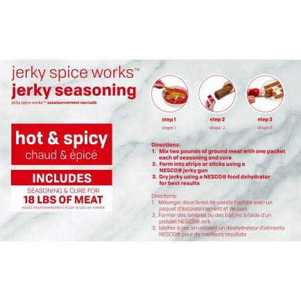 NESCO HJ-18 Jerky Spice Works Hot &amp Spicy Flavor 9 count