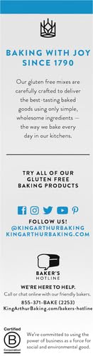 King Arthur Gluten-Free Muffin Mix Certified Gluten-Free Non-GMO Project Verified Certified Kosher 16 Oz