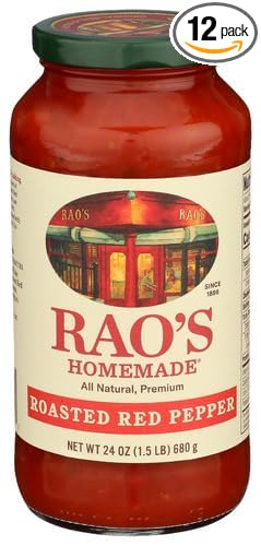 Raos Roasted Red Pepper Sauce 24 oz (Pack of 12)